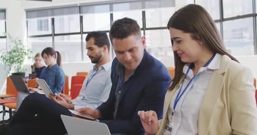 Business people talking in conference room