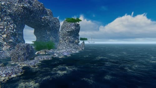 Natürliche Landschaft Und Meer 2 K