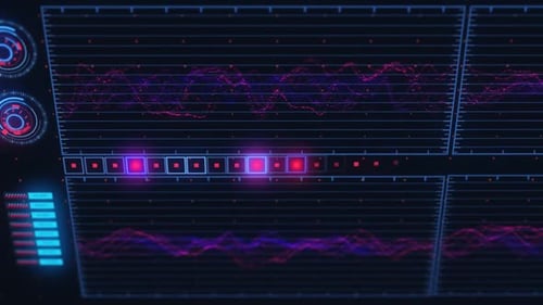 Futuristic Technology Grid User Interface Animation