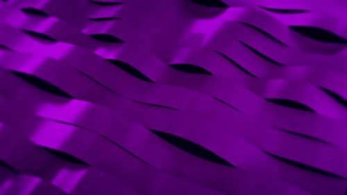 Abstract Purple Wavy Ribbons Looping Motion Background