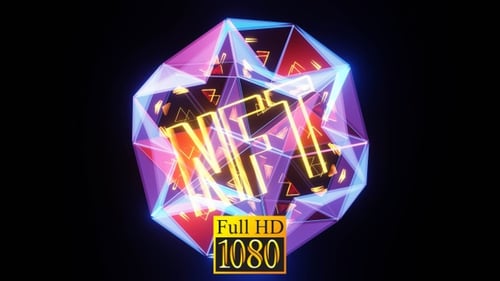 Futuristic Glowing Geometric Text Reveal Animation