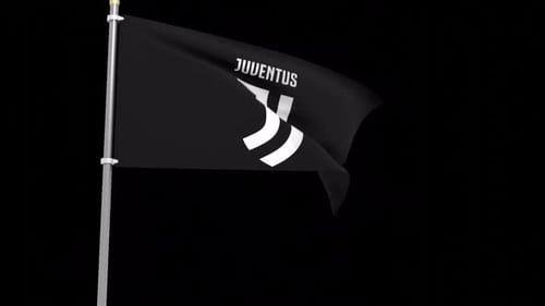 Juventus Football Club Logo Waving Flag Animation