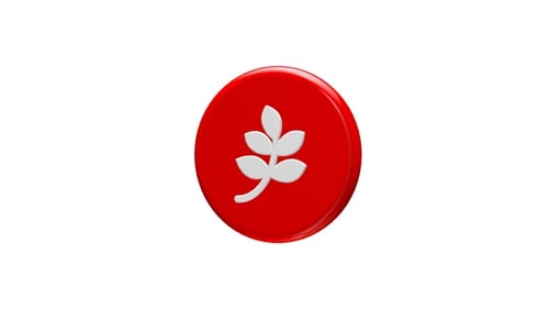 Branch Leaves 3 D Icon