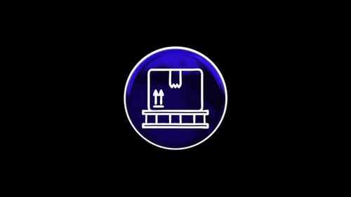 3D Rotating Shipping Box Icon Animation