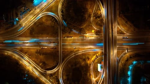 4K : autoroute hyperlapse de métrage pour le concept de transport.