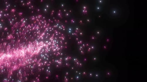 Fondo mágico de partículas moradas