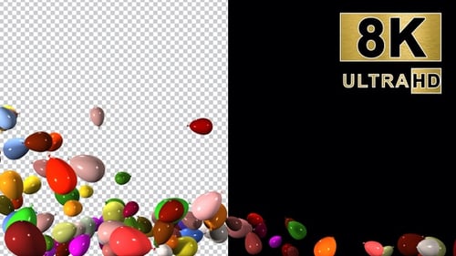 Vibrant Party Balloons Filling Frame Animation