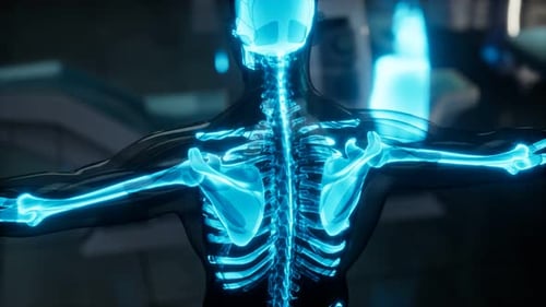 Futuristic Human Anatomy X-Ray Scan Animation