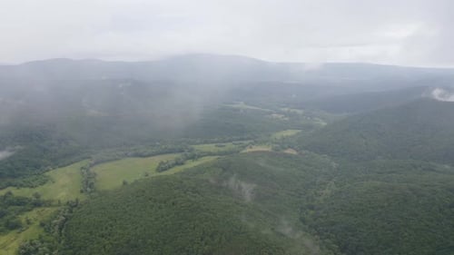 Vuelo Zumbido sobre las verdes laderas