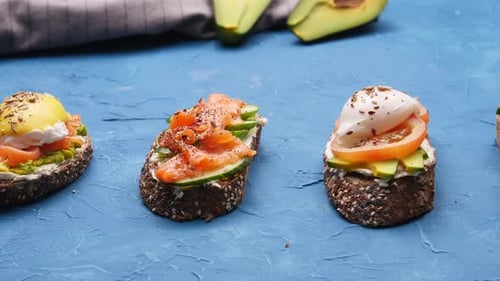 Delicious Open Faced Salmon and Avocado Sandwiches