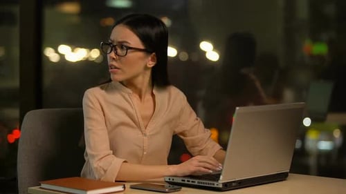 Woman Covering Ears, Irritated With Noise in Office, Nervous Breakdown at Work