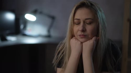 Stressed Woman Suffers From Depression and Negative Emotions