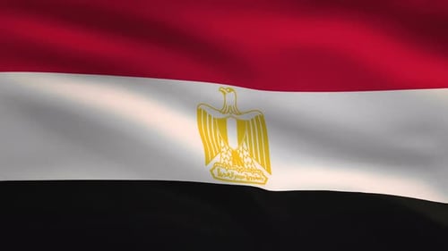 Waving Egypt National Flag Animation for Patriotic Projects