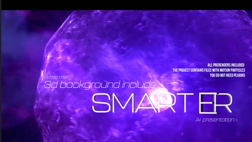 Trailer 3D Titles and Modern Particles Background