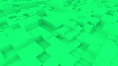Green Cubic Wave Background