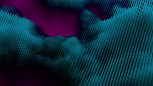 Farbige Blots bewegen sich im 3D-Format und erstellen eine Zeichnung