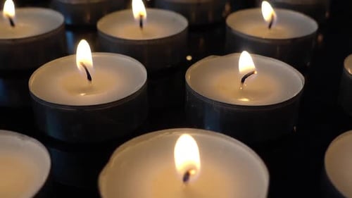 Candles on a Black Background