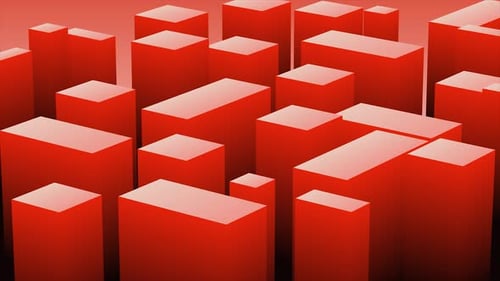 Abstract Red 3D Geometric Blocks Pulsating Dynamic Background