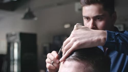 Getting a Cut in Barbershop