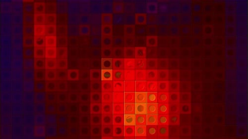 Abstract Thermal Grid Animation Background Loop