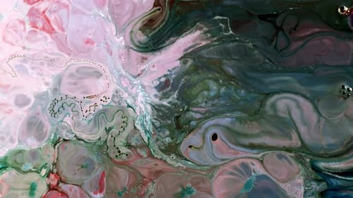 Colorful Ink Blending and Swirling in Abstract Motion