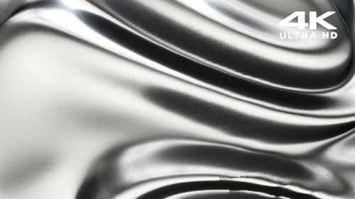 Abstract Silver Liquid Flowing Waves Animation Background