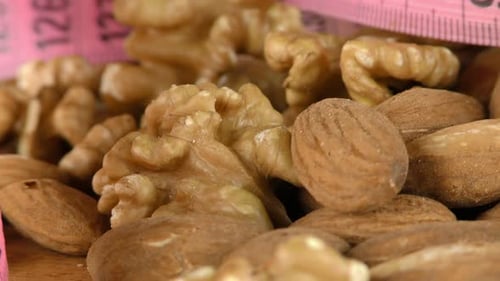 Walnut Almond And Measurement Macro View 1