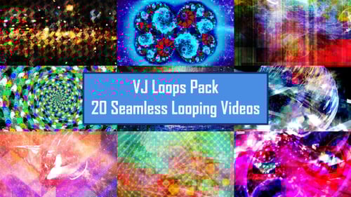 Moving Geometric Shape Madness VJ Loop Pack - 20 Loops