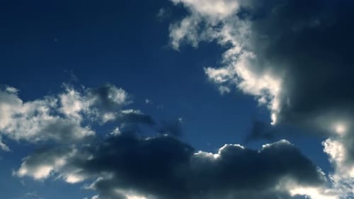 White Clouds in a Bright Blue Sky