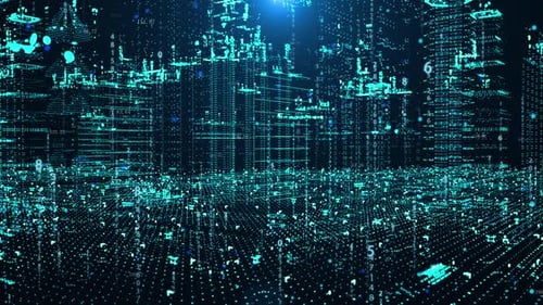 3D Holographic Particle Smart City