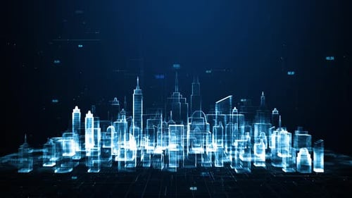 Hintergrund für digitale Smart-City-Daten 01269