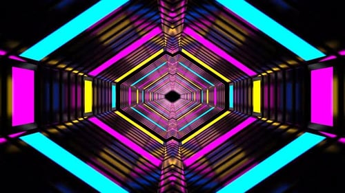 Neon Tunnel 4K
