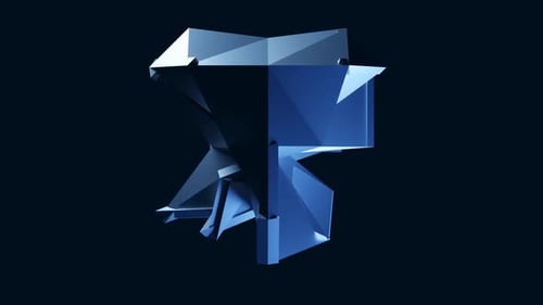 Abstract Crystalline Geometric Object Morphing Loop