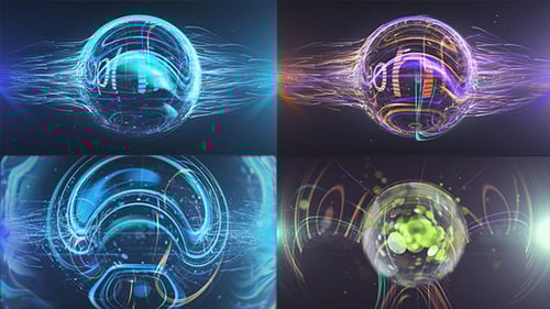 Dynamic Particle Energy Sphere Logo Reveal