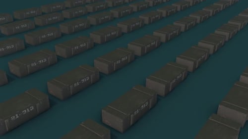 A Lot Of Army Box In A Row 4k