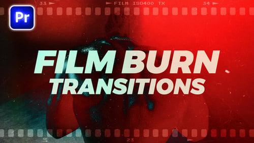 Cinematic Film Burning Light Leak Transitions