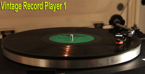 Vinyl Record Spinning on a Turntable