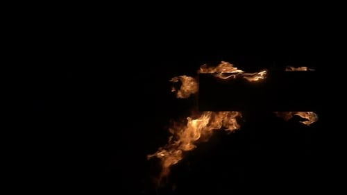 Fensterrahmen im Feuer