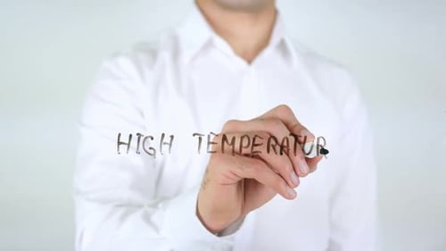 Writing High Temperature on Clear Surface