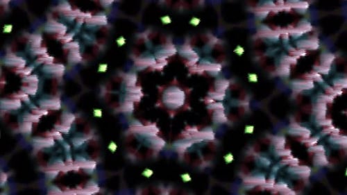 Pixelsortiertes Blumenmuster-Kaleidoskopmuster