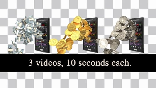 Digital Money Flowing from Smartphone Animation Pack