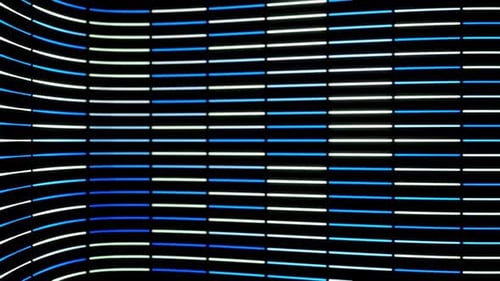 Abstract vertical rows of multicolored neon stripes