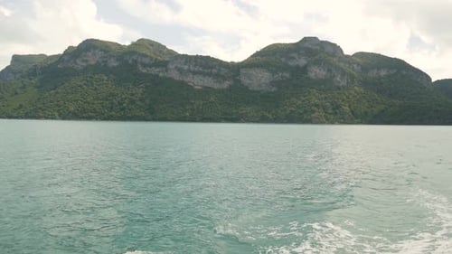 Group of Islands in Ocean at Ang Thong National Marine Park Near Touristic Samui Paradise Tropical