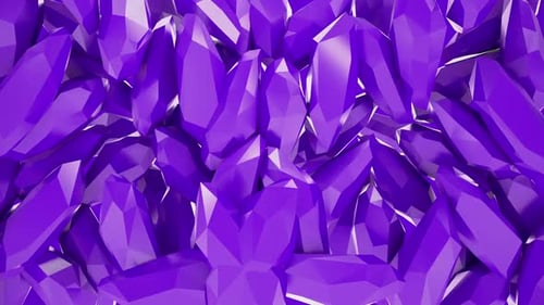 Abstract Geometric Purple Crystals Shifting Background Loop