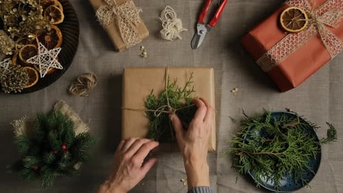 Emballage de cadeaux de Noël