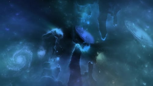 Animated Journey Through Deep Space Nebulae and Galaxies