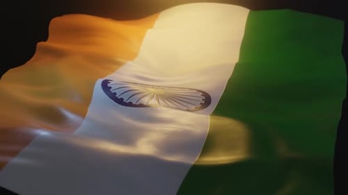 Dynamic Waving Indian Flag Animation