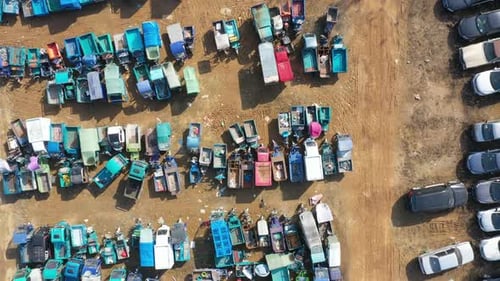 Parking lot in factory