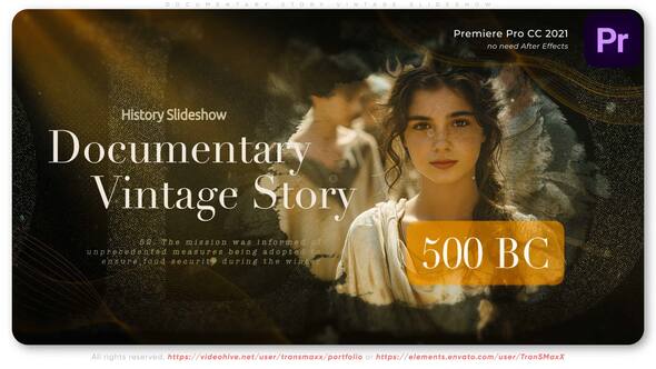 Vintage History Slideshow with Textured Cinematic Transitions, Video ...
