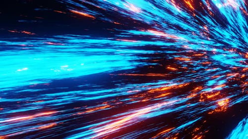 Space Flight Into Futuristic Galaxy Nebula